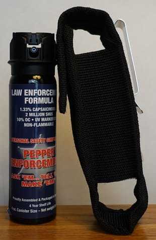 Pepper Enforcement Splatter Stream and metal belt clip holster