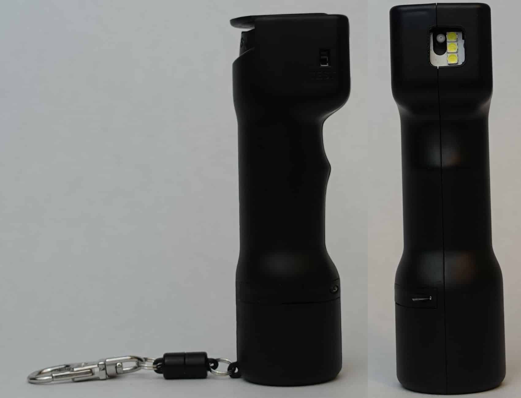 Smart Pepper Spray by Plegium front and side view unedited